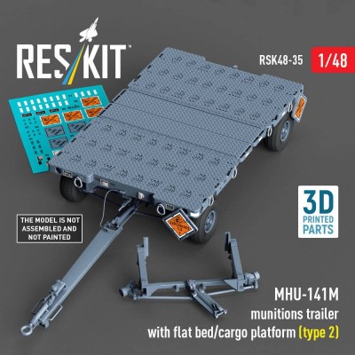 Reskit R48035 MHU-141M munitions trailer w/ flat bed/cargo 1/48