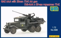 Unimodel UMM-72588 Truck GAZ-AAA with 25mm 72-K AA gun 1/72