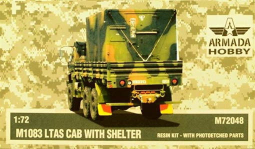 Armada Hobby E72048 M1083 LTAS Cab w/ shelter (resin kit & PE) 1/72