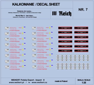 Weikert Decals 207 Panzerfaust marking, Volkssturm insignie 1/35