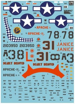 LPS Hobby LPM-72011 1/72 P-51 Decals (Tuskegee Mustangs)