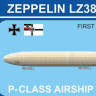 Mark 1 Models MKM-720001 Zeppelin P-class LZ38/LZ40 'First Attackers' 1/720