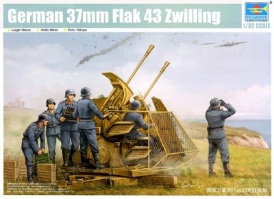 Trumpeter 02347 Зенитное орудие German 37mm Flak 43 Zwilling 1/35