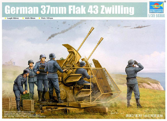 Trumpeter 02347 Зенитное орудие German 37mm Flak 43 Zwilling 1/35