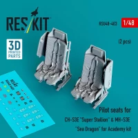 Reskit U48403 Pilot seats CH-53E & MH-53E (ACAD) (2 pcs.) 1/48