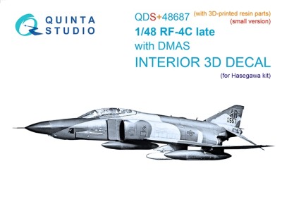 Quinta studio QDS+48687 RF-4C Phantom II (late с DMAS) (Hasegawa) (малая версия) (с 3D-печатными деталями) 1/48