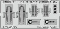Eduard 33352 AH-64E seatbelts STEEL (TAKOM) 1/35
