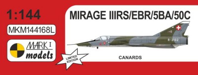 Mark 1 Model 144168L Mirage IIIRS/EBR/5BA/50C (plastic bag) 1/144