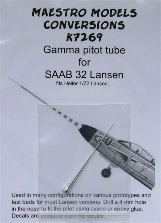 Maestro Models MMCK-7269 1/72 Gamma pitot tube for SAAB 32 Lansen