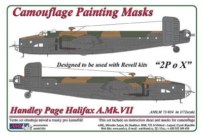 AML AMLM73034 Камуфляжные маски HP Halifax A.Mk.VII (REV) 1/72