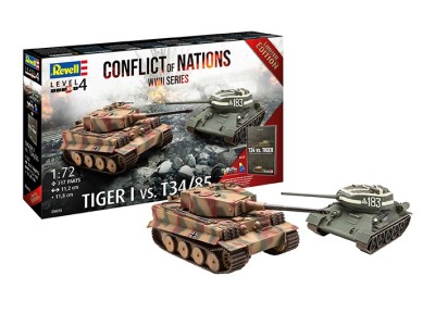 Revell 05655 Pz.Kpfw.VI vs T-34/85 Gift Set 'Conflict of Nations WWII Series' Exclusive EditionT-34/85 1/72