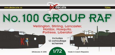 Dk Decals 72016 No.100 Group RAF (12x camo) 1/72
