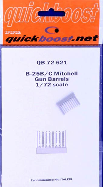 QuickBoost QB72621 B-25B/C Mitchell gun barrels (ITALERI) 1/72