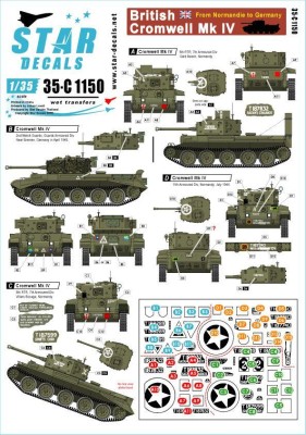 Star Decals 35-C1150 British Cromwell Mk.IV. From Normandie to Germany 1/35