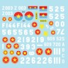 Star Decals 35-C1277 Vietnam # 5. NVA North Vietnamese Tanks and AFVs markings.T-34/85M, SU-100, BTR-50P (AA), PT-76B, ZSU-23-4M SPAAG,M41A3 Walker Bulldog, M37 truck.(Soviet) 1/35