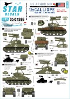 Star Decals 35-C1386 US Armored Mix # 8.T34 Calliope Rocket launcher.Markings for US M4 and M4A3 Shermans in France and Germany 1945 1/35