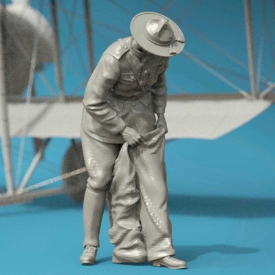 Copper State Models F32-055 Летчик ВВС США надевает костюм 1/32