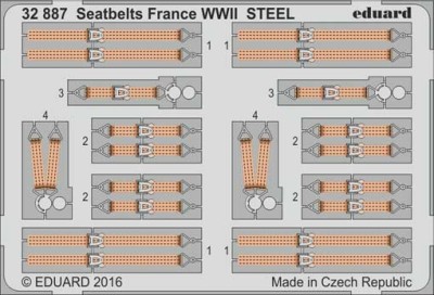 Eduard 32887 Seatbelts France WWII STEEL 1:32
