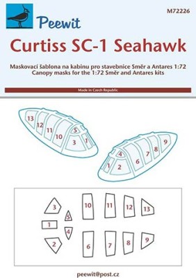 Peewit M72226 1/72 Canopy mask Curtiss SC-1 Seahawk (SMER)