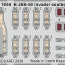 Eduard FE1056 1/48 B-26B-50 Invader seatbelts STEEL (ICM)