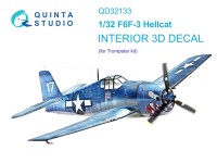 Quinta Studio QD32133 F6F-3 Hellcat (Trumpeter) 3D Декаль интерьера кабины 1/32