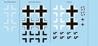 Eduard D48045 1/48 Decals Bf 109G-6 national insignia (EDU)