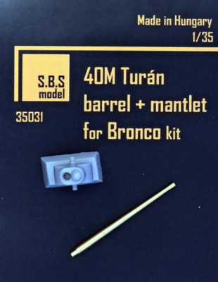 Sbs Model 35031 40M Turan barrel + mantlet (BRONCO) 1/35