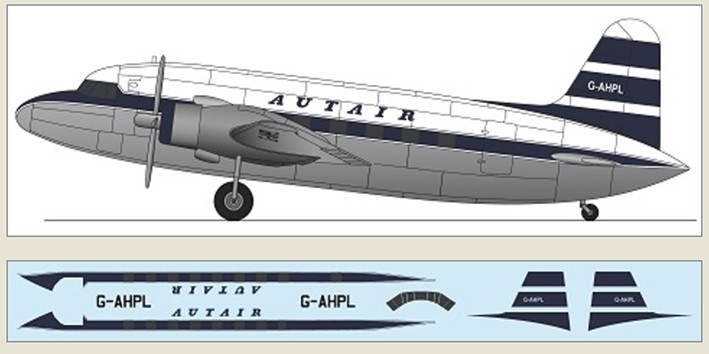 F-rsin Plastic FRP4130 Vickers Viking Autair (laser decals) 1/144