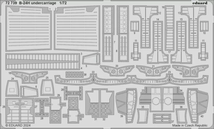 Eduard 72739 SET B-24H undercarriage (AIRF) SET 1/72