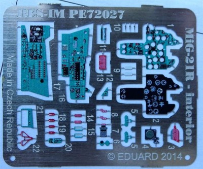 RES-IM RESIMP7227 1/72 MiG-21R Interior PE set (RV AIRCRAFT)