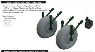 Eduard 648656 BRASSIN Lancaster B Mk.I wheels 1/48