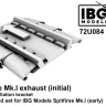 IBG U7284 Spitfire Mk.I exhaust (init.) w/ inst.bracket 1/72