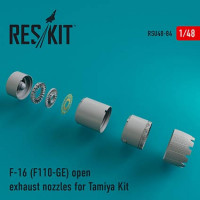 Reskit RSU48-0084 F-16 (F110-GE) open exhaust nozzles (TAM) 1/48
