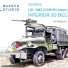 Quinta studio QD35052 GMC CCKW 353 (open cab) (Tamiya) 3D Декаль интерьера кабины 1/35