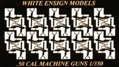 White Ensign Models PE 35049 USN 0.50 cal. WATERCOOLED MACHINE GUN (Single) (x20) 1/350