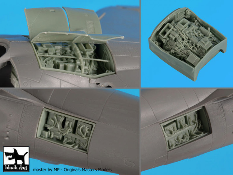 Blackdog A48117 Harrier GR 1/3 engine + electronics (KIN) 1/48