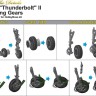 Metallic Details MDR48163 Fairchild A-10A/A-10B/A-10C Thunderbolt II Landing gears 1/48