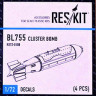 Reskit RS72-0108 BL755 Cluster Bomb (4 pcs.) 1/72