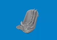 Eduard 6481038 BRASSIN Fw 190A seat w/ integral belts PRINT 1/48