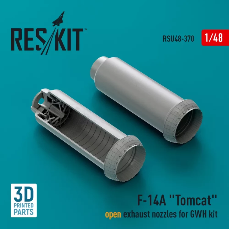 Reskit U48370 F-14A 'Tomcat' open exhaust nozzles (GWH) 1/48