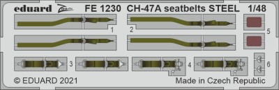 Eduard FE1230 CH-47A seatbelts STEEL (HOBBYB) 1/48