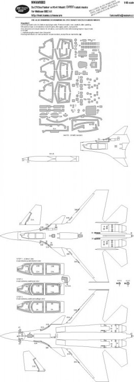 New Ware NWA-M1003 Mask Su-27K w/ Kh-41 Moskit EXPERT (MINIB.) 1/48