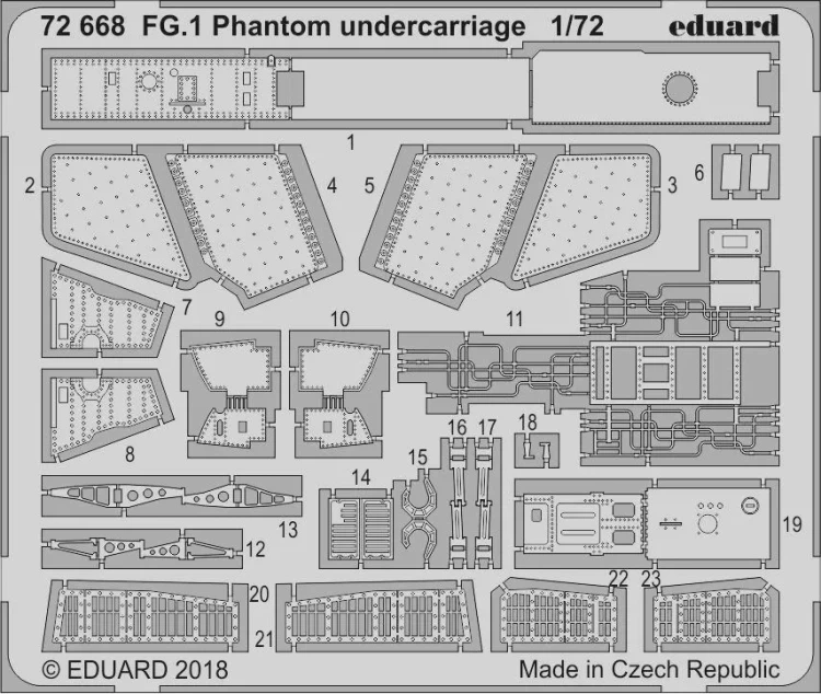Eduard 72668 SET FG.1 Phantom undercarriage (AIRF) 1/72