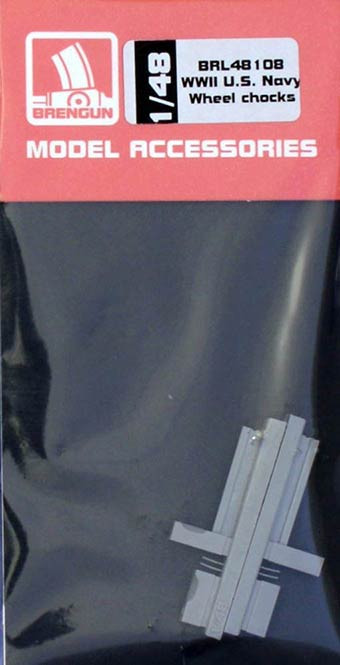 Brengun BRL48108 U.S. Navy Wheel chocks WWII (resin set) 1/48