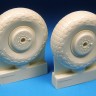 Barracuda Studios BCR24281 de Havilland Mosquito Late Main wheels (designed to be used with Airfix kits) 1/24