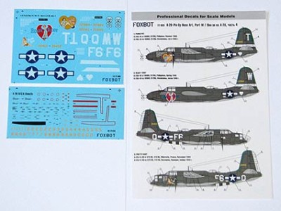 Foxbot Decals FBOT72009 Douglas A-20 Pin-Up Nose Art, Part IV 1/72