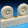 Barracuda Studios BCR72103 Vought Corsair, Grumman Hellcat Wheels - Stamped Hub (For all Corsair and Hellcat kits) 1/72