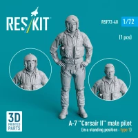 Reskit F72040 A-7 'Corsair II' male pilot stand.position 1 1/72