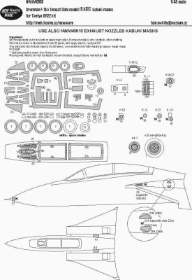 New Ware NWA-M0938 Mask F-14A Tomcat (late) BASIC (TAM 61122) 1/48