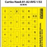 Art Scale 200-M32013 Curtiss Hawk 81-A2 AVG surface panels masks 1/32